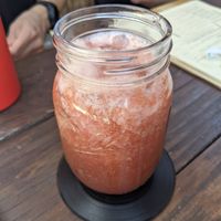 Strawberry agua fresca at Seta Rosa in Ensenada