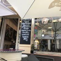 Entrance from the outside seating area  at Republica in Karlovy Vary