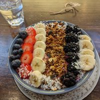 Vegan acai smoothie bowl at Republica in Karlovy Vary