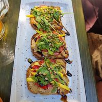 Mango en hummus toast at Banova Villa Beach Bar in Rab