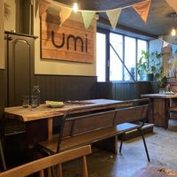 Inside the restaurant  at Umi in Tenby