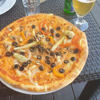 The vegan pizza at Indivik in Vastervik