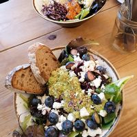 Salad and rice dish at Nook in Vienna
