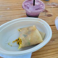 Breakfast curry burrito at Zest in Traverse City