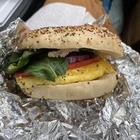 Deluxe Breakfast Bagel  at The Rooted Vegan in Angola
