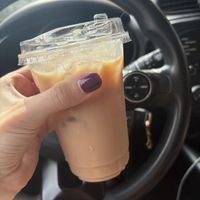 Rose chai iced lattee  at The Rooted Vegan in Angola