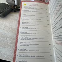 Speisekarte vegan  at Ilo-Ilo in Corfu