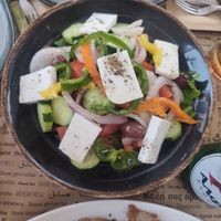 Vegan greek salad at Ilo-Ilo in Corfu
