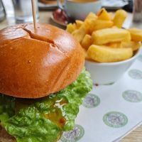 Vegan spicy thai burger at The Oak Tree Inn in Balmaha