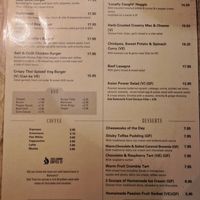 Menu (September 2025) at The Oak Tree Inn in Balmaha