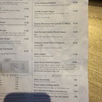 Menu   at The Oak Tree Inn in Balmaha