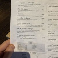 Menu   at The Oak Tree Inn in Balmaha