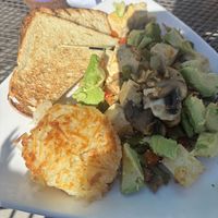 Tofu scramble with avocado and sourdough bread   at Dream Cafe in Grand Junction
