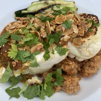 Vegan cauliflower steak  at Daily Planet in Burlington