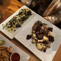 Cauliflower and black bean fritters  at Daily Planet in Burlington