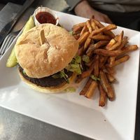 Black bean burger  at Daily Planet in Burlington
