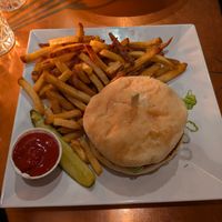 Black bean burger at Daily Planet in Burlington