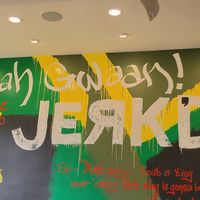 Their wall art. at Jerk'D Caribbean Kitchen in Hackensack
