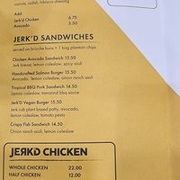 Great tasting food and nice staff. Clearly labeled vegan options. They use uber eats and grubhub. More photo options on google. Ate all my food before I could take a picture. at Jerk'D Caribbean Kitchen in Hackensack