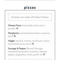 Vegan menu from online at Mezzo in Dublin