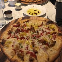 Vegan sausage & pepper pizza at Mezzo in Dublin