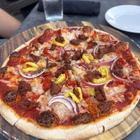 Sausage and Pepper Pizzaa  at Mezzo in Dublin