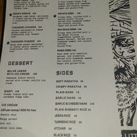 Menu at Little Taj in Boracay