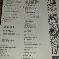 Menu at Little Taj in Boracay