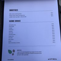 Menu at Aktuel in Aalborg