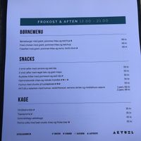Menu at Aktuel in Aalborg