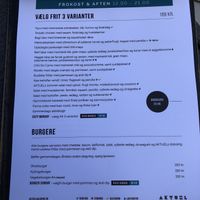 Menu at Aktuel in Aalborg