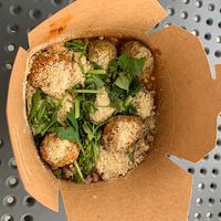 Buckwheat and tofu bolognaise  at Turlaj Klopsa - Nowa Huta in Krakow