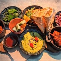 Vegan board with added coleslaw at The Botanist in Sheffield