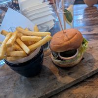 Vegan cheeseburger at The Botanist in Sheffield