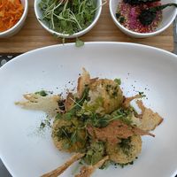 Fafel oltenesc & humus in 3 colors  at Linea - Closer To The Moon in Bucharest