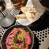 Hummus with Beet and Capia Pepper at Linea - Closer To The Moon in Bucharest