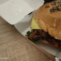 Vegan burger  at Linea - Closer To The Moon in Bucharest