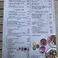 The English menu at Burė in Nida