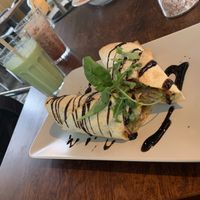 Tortilla with ground lentils filling at Burė in Nida