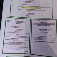 Vegan menu (Nov 2021) at The Cheshire Cheese Inn in Hope