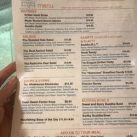 Food menu at Steamy Buddha in Ellsworth