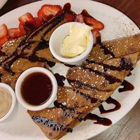 Valentines Vegan French toast at Morning Glory Cafe in Eugene