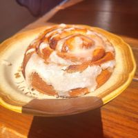 vegan cinnamon roll!!! at Morning Glory Cafe in Eugene