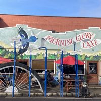 A limited outdoor seating   at Morning Glory Cafe in Eugene