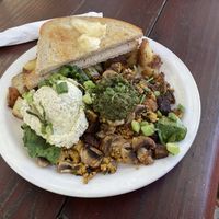 Vegan omelette  at Morning Glory Cafe in Eugene