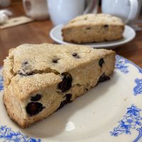 Lemon blueberry scone   at Morning Glory Cafe in Eugene
