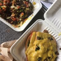 Bisbee Blue Nachos and Toasty Cheese & Pesto at Morning Glory Cafe in Eugene