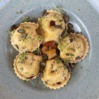 Carinthian dumplings with wok-veggies at Landhaus Hazienda in Villach