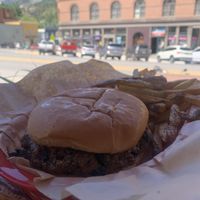 Black bean burger   at Maggie's Kitchen in Ouray