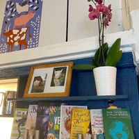 Vegan litterature at Thai Vegan Kitchen in Helsinki